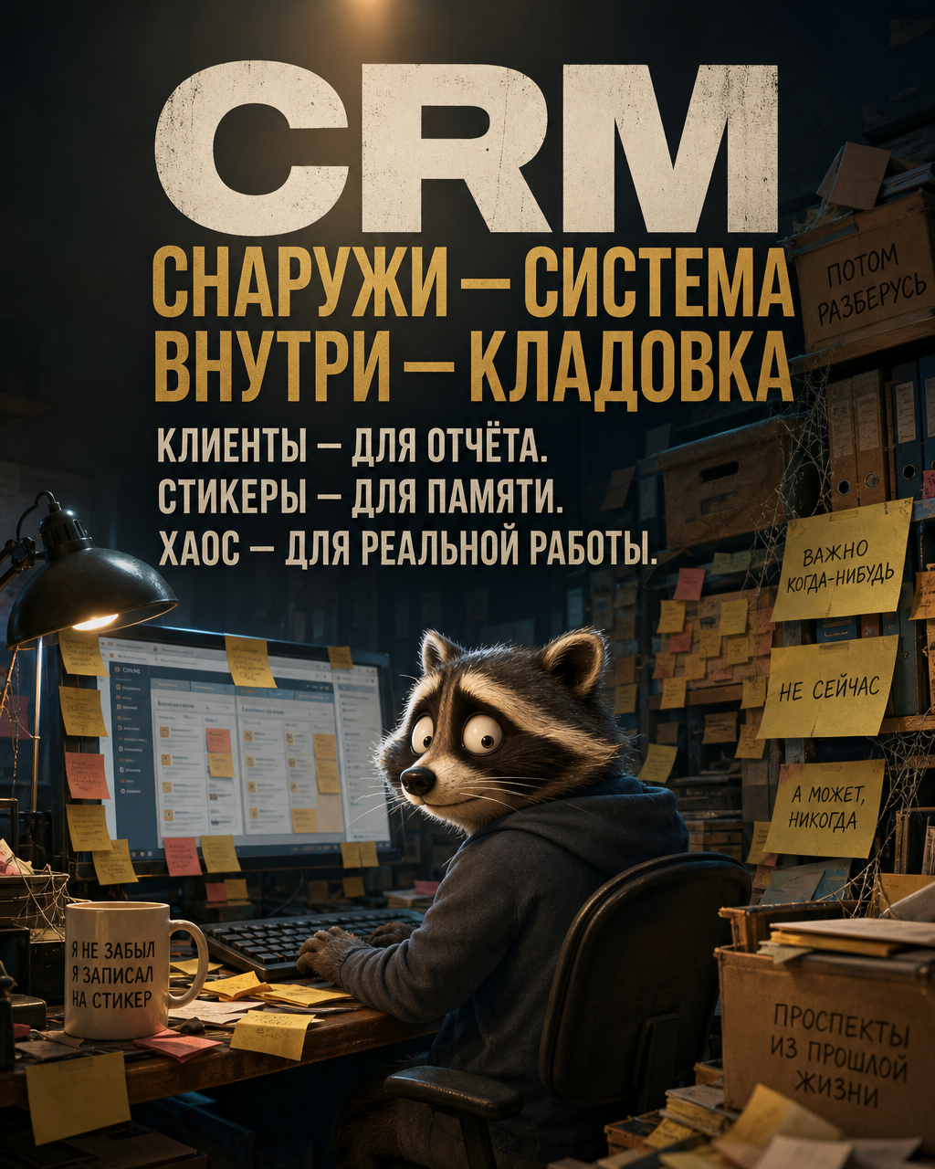 CRM СНАРУЖИ — СИСТЕМА ВНУТРИ — КЛАДОВКА